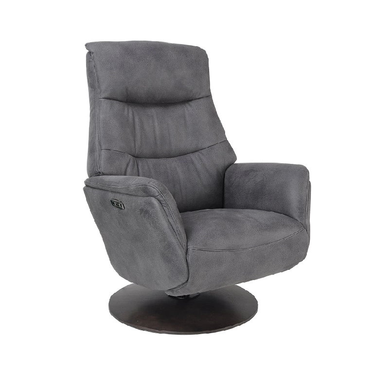 grey leather contemporary zero gravity power recliner