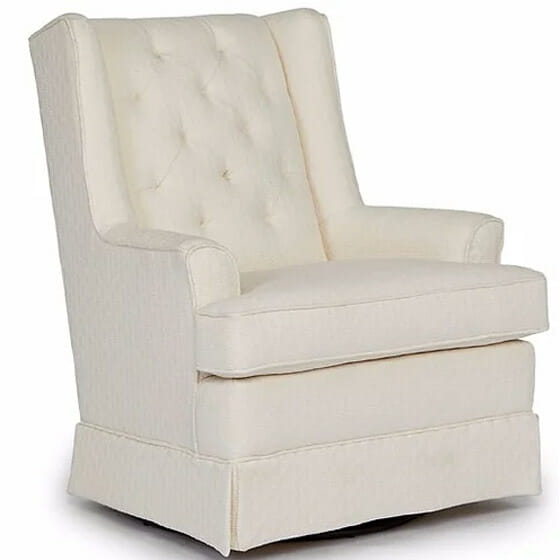 best 7167 nikole upholstered swivel glider tufted back reversible seat cushion