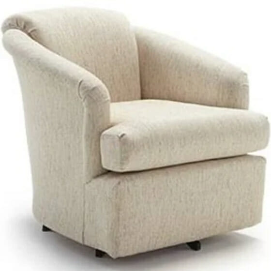 best 2568 cass swivel barrel chair reversible seat cushion choice of colors made in u.s.a.