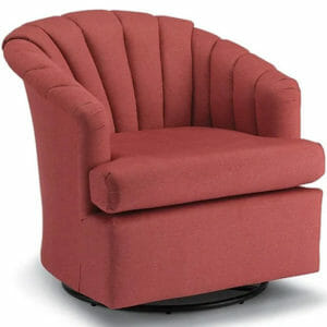 best 2558 elaine swivel barrel chair made in u.s.a. choice of fabric colors