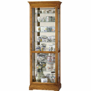 680-288 howard miller golden oak chesterfield II curio cabinet