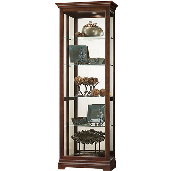 howard miller 680-676 brantley VI cherry bordeaux curio cabinet made in u.s.a.