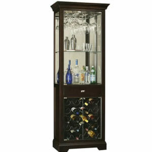 howard miller 690-005 gimlet wine cabinet in a rich black coffee finish