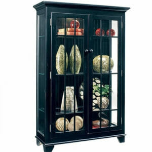 philip reinisch 98857 black monterey two door curio cabinet