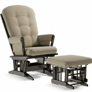 dutailier 829100 rocker glider with choice of wood finish and fabric color