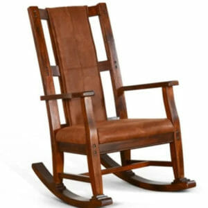 sunny design solid wood rocking chair 1935dc2 upholstered seat and back