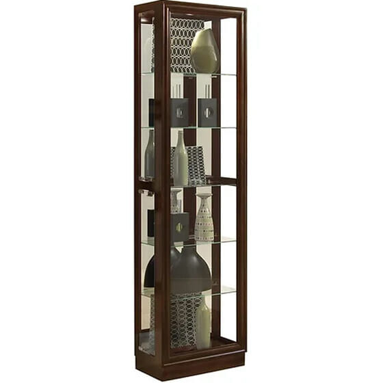pulaski 21 inch wide side entry curio cabinet 21000