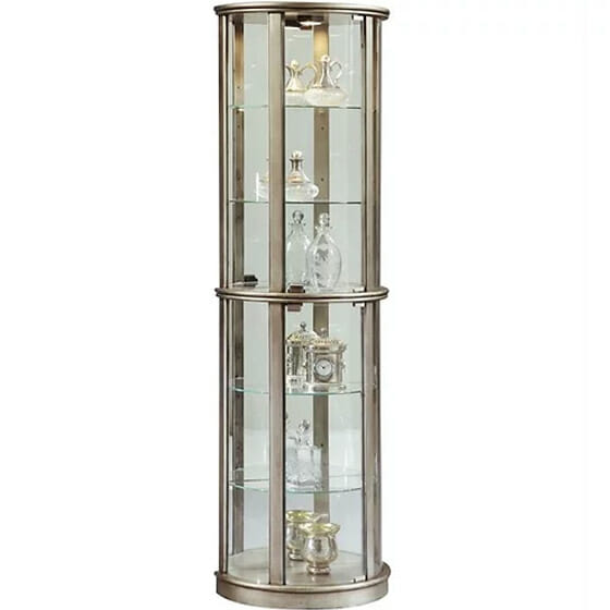 pulaski 21395 curved glass curio cabinet