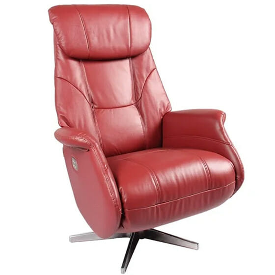benchmaster monarch 4071n modern power recliner in genuine leather