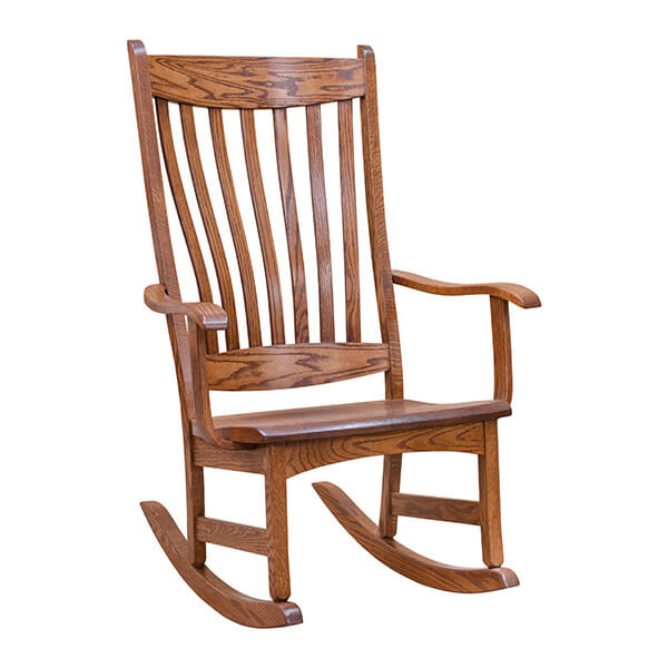 solid wood amish rocking chair