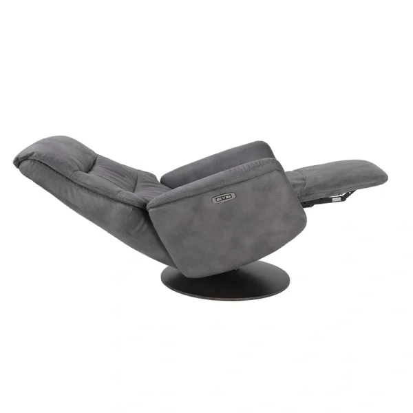 zero gravity power recliner in a fully reclined position