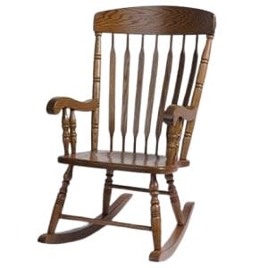 solid oak amish made rocking chair